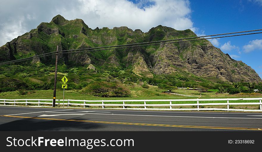 Movie scenes from kahana valley state park on Oahu windward side, January 2012