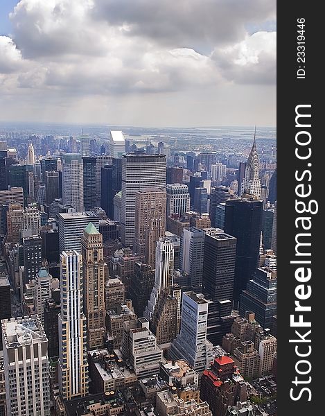 Panoramic view of Manhattan, New York,. Panoramic view of Manhattan, New York,
