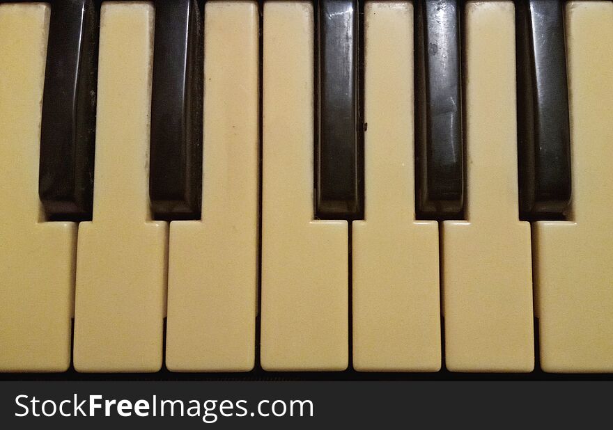 Old synthesizer keys