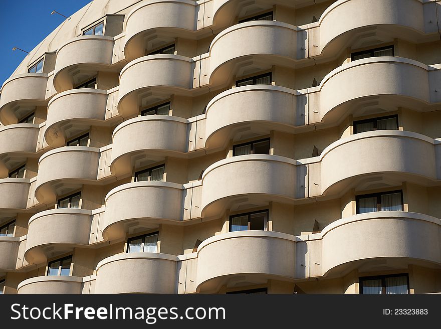 Modern resort business hotel in summer