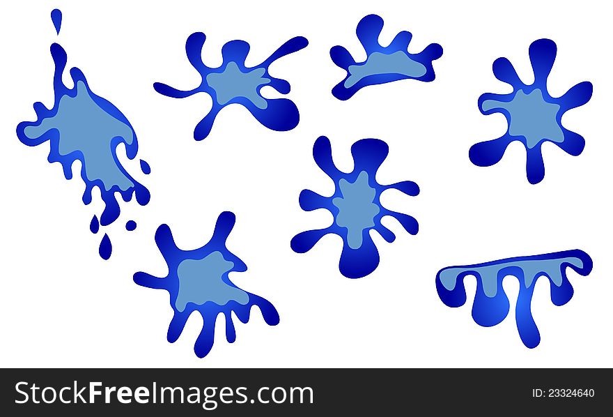 Vector illustration. A set of water drops