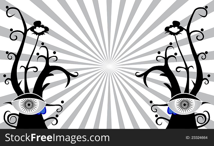 Vector illustration. Abstract black and white background. Vector illustration. Abstract black and white background