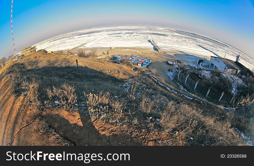 Odessa, like a frozen planet. Odessa, like a frozen planet