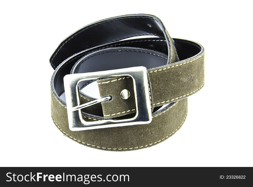 Brown leather belt