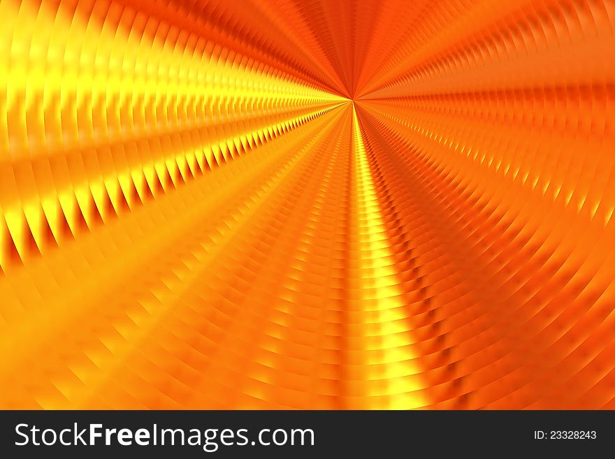 An Orange background abstract spiral