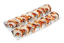 Sushi Rolls Philadelphia With Clipping Path Stock Photo