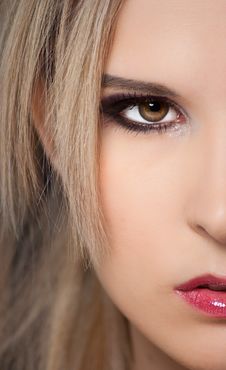 Half Portrait Of Young Woman Royalty Free Stock Images Half Portrait Of Young Woman Royalty Free Stock Images