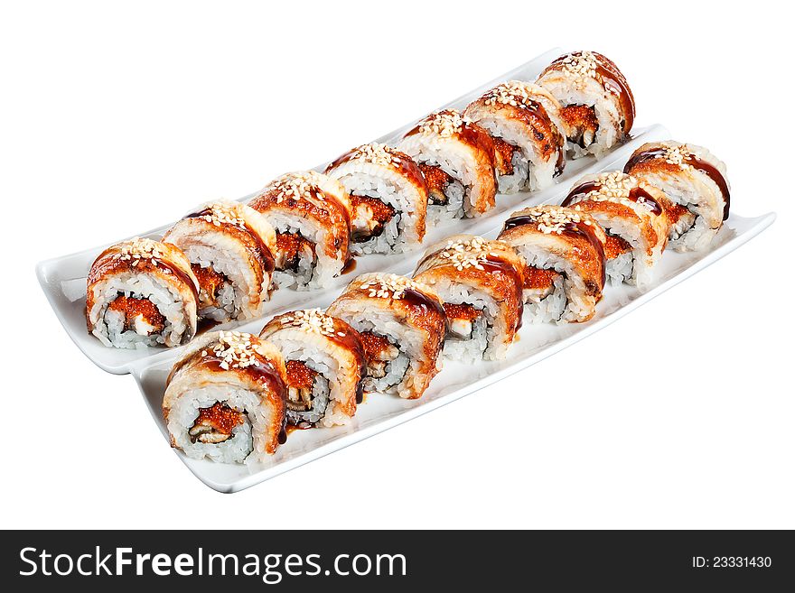 Sushi rolls philadelphia. Clipping path included. Sushi rolls philadelphia. Clipping path included