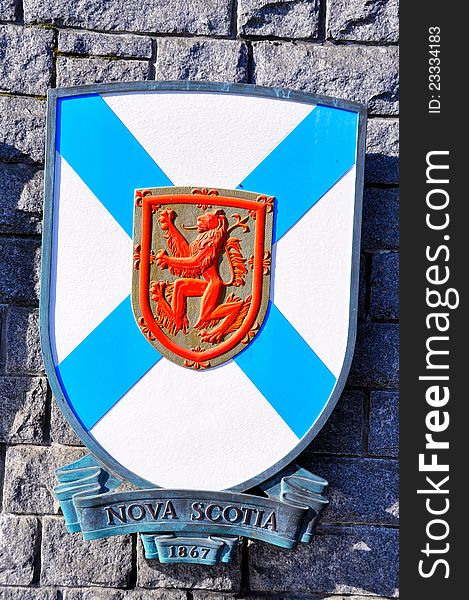 The Canadian province of Nova Scotia coat of arms.