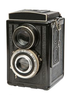 Old Twin Lens Reflex Camera Royalty Free Stock Photography