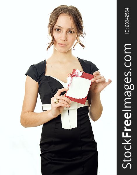 Business Woman With Card