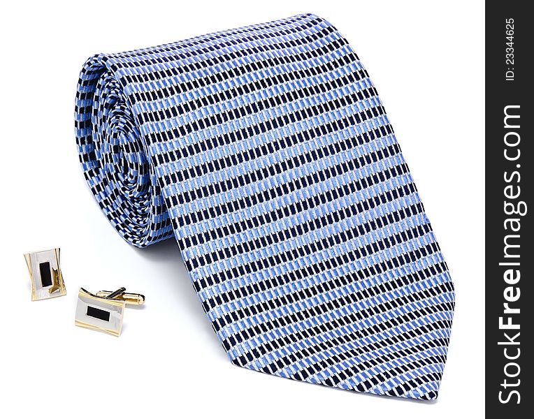 Man cuff links and tie