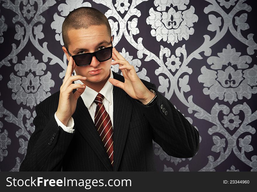 A businessman with sunglasses