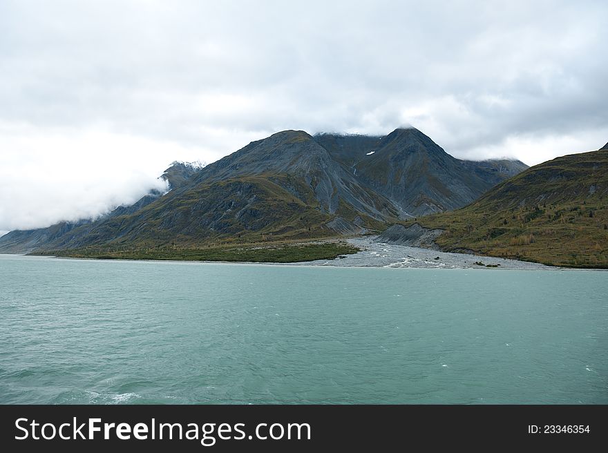 Mountains in national glacier bay park in alaska. Mountains in national glacier bay park in alaska