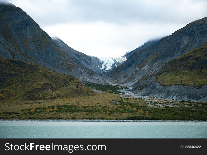 Glacier In Mountains