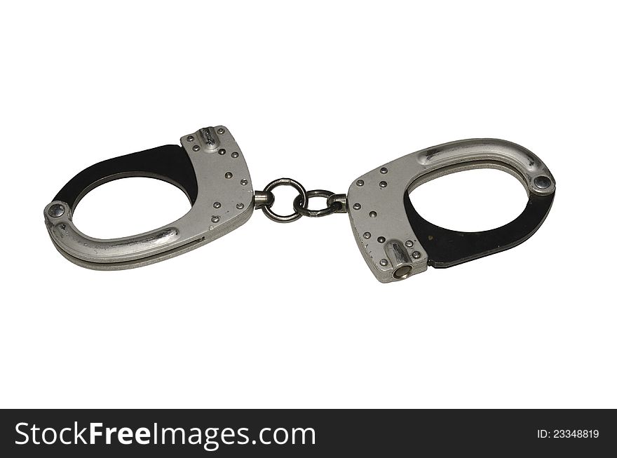 Handcuffs isolated on a white background