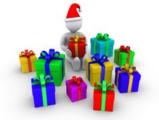 Person Is About To Open Presents Royalty Free Stock Photo