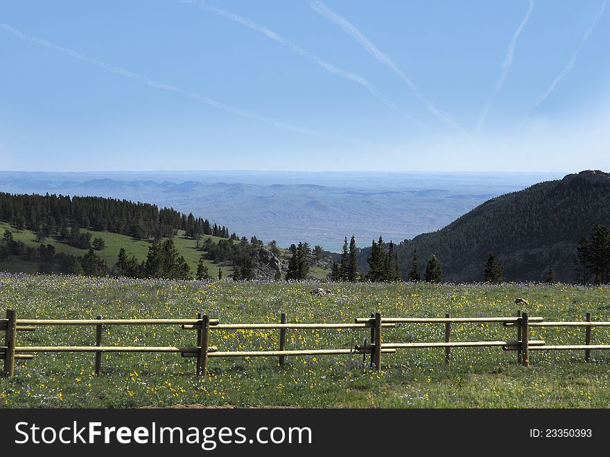 Jet Trails Through a Western Sky