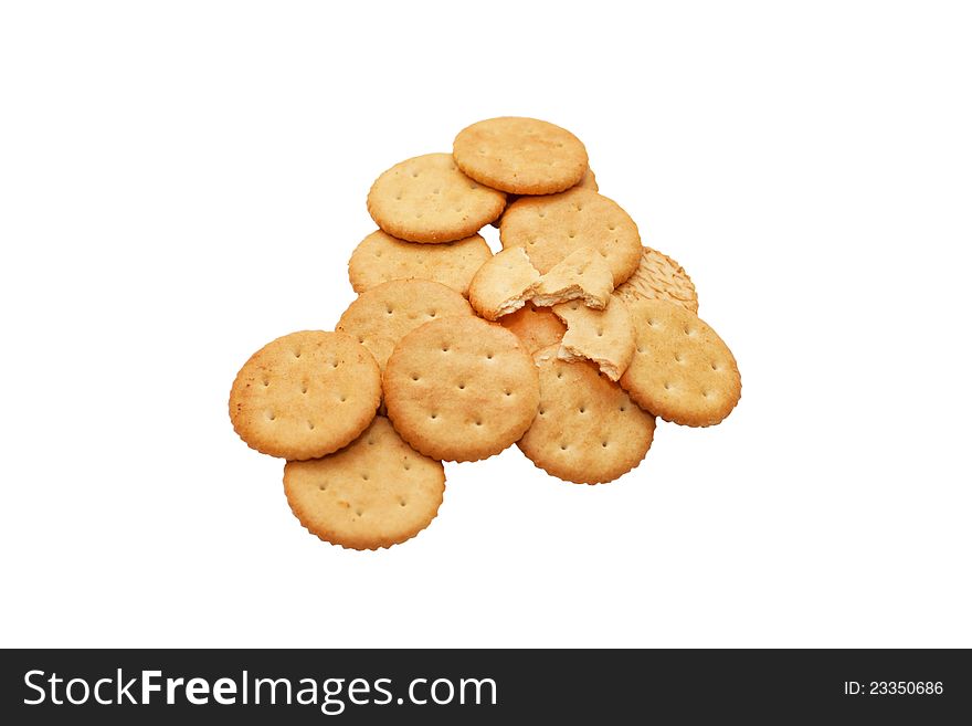 Cereal cookies - a cracker on a white background