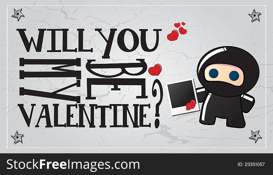 Ninja Valentine S Day Card