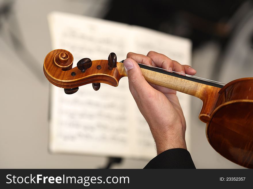 Orchestra Of Classical Music With Violin