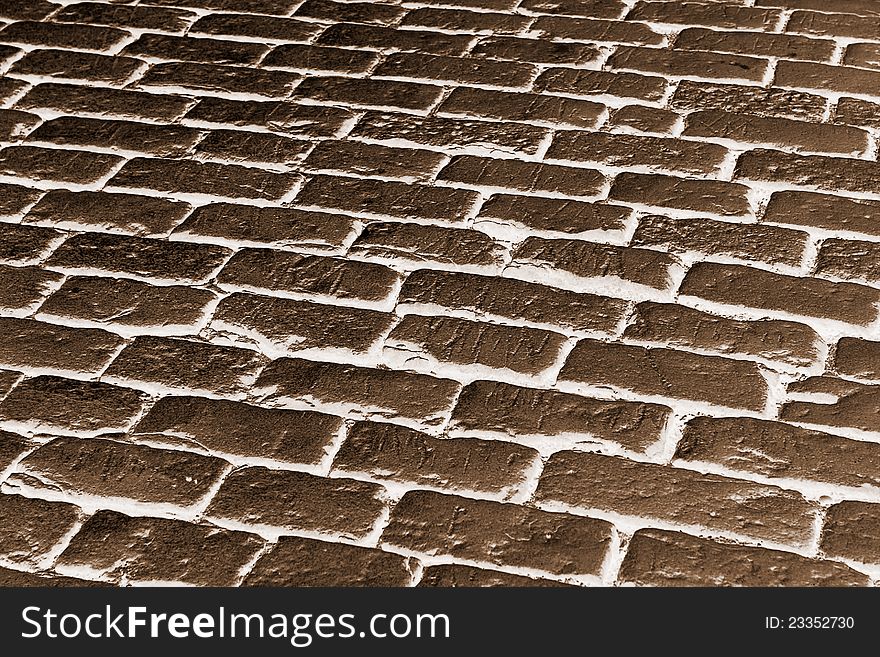 Cobblestone pavement