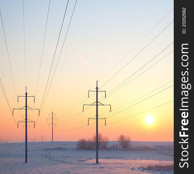 Frozen Industrial Sunrise