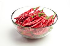 Red Chili Peppers On White Royalty Free Stock Photography Red Chili Peppers On White Royalty Free Stock Photography