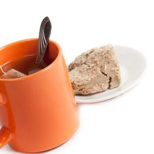 Cup Of Tea And Halva Royalty Free Stock Photo Cup Of Tea And Halva Royalty Free Stock Photo