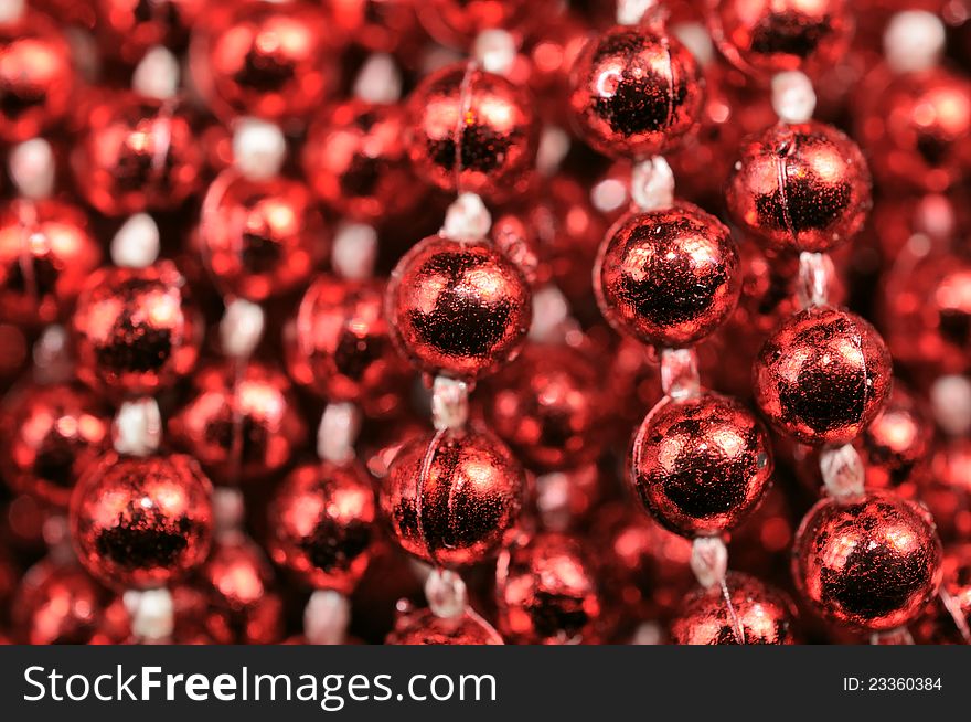 Red Christmas Bead Garland