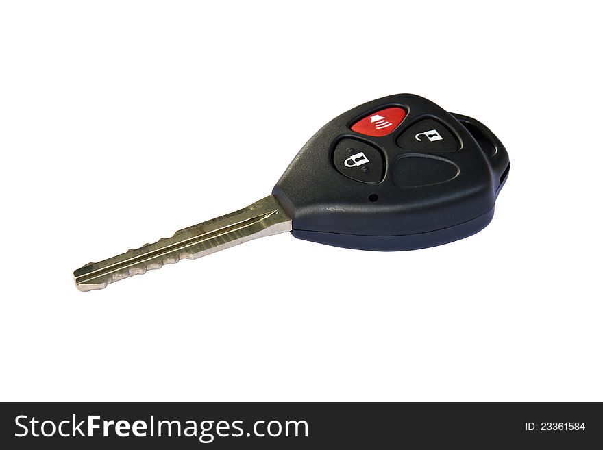 Immobilizer car key isolated on white background