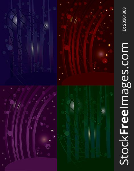 Abstract vector backgrounds set of four. Abstract vector backgrounds set of four