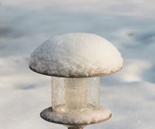 Street Lamp Under Snow Royalty Free Stock Photos Street Lamp Under Snow Royalty Free Stock Photos