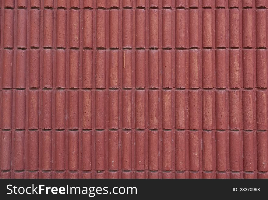 Painted brick wall red background. Painted brick wall red background.