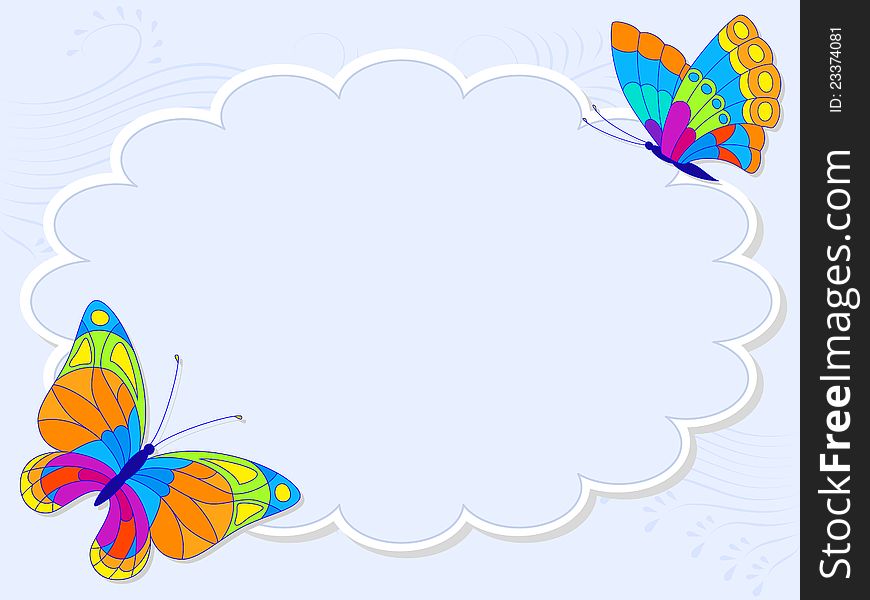 Vector illustration with colorful butterflies for greeting card. Vector illustration with colorful butterflies for greeting card.