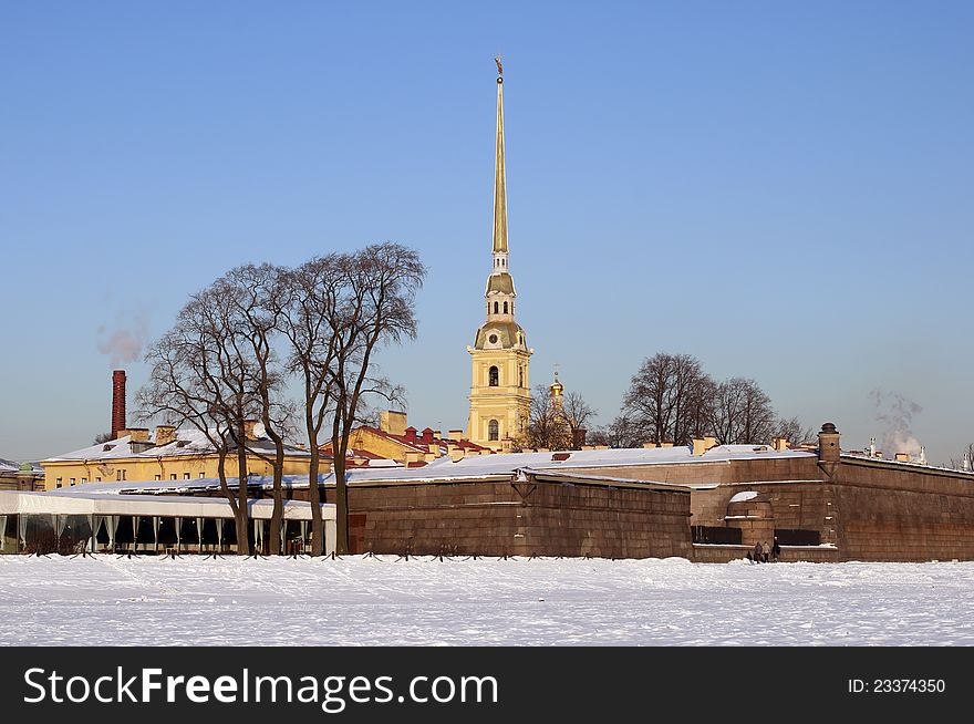 The Peter And Paul Fortress In St.-Petersburg