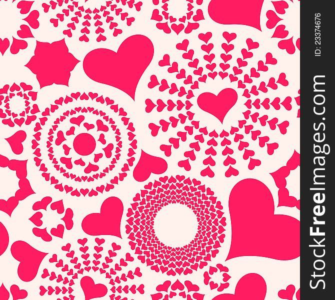 Seamless pattern. Valentines Hea