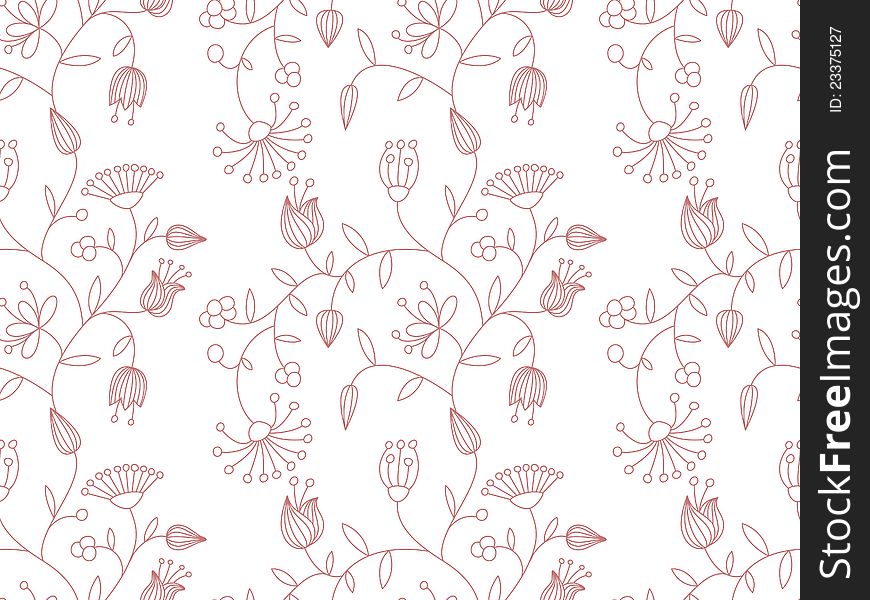 Vector background with floral pattern.