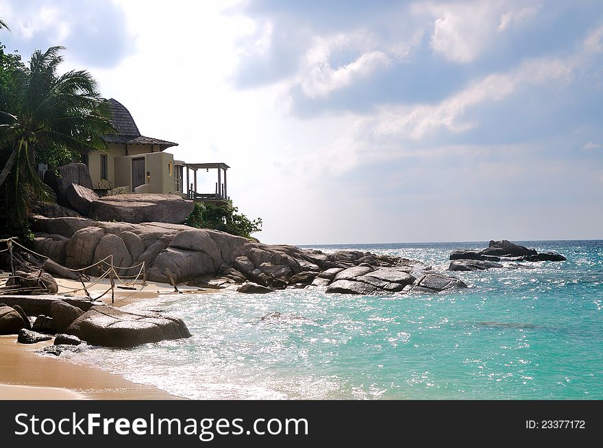 A house on the rock of Nanyuan Island,a beautiful little island in Thailand. A house on the rock of Nanyuan Island,a beautiful little island in Thailand