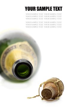 Cork And Bottle Of Champagne Stock Image Cork And Bottle Of Champagne Stock Image