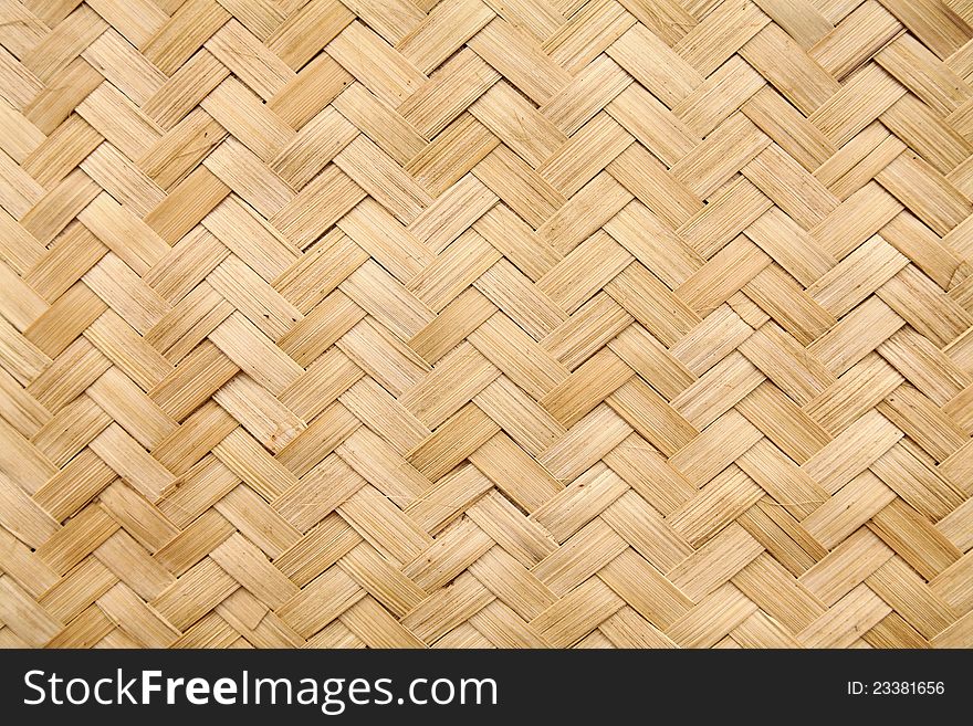 Wooden background of wooden mat.