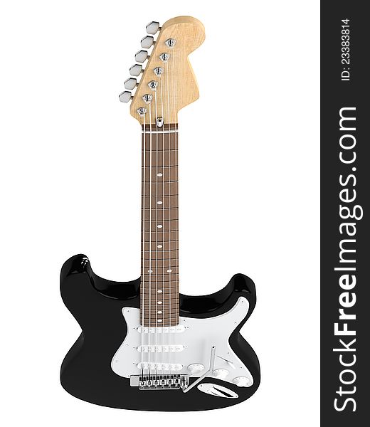 Black electric guitar