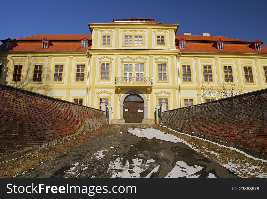 Baroque renovated castle in Svojsin, western Bohemia