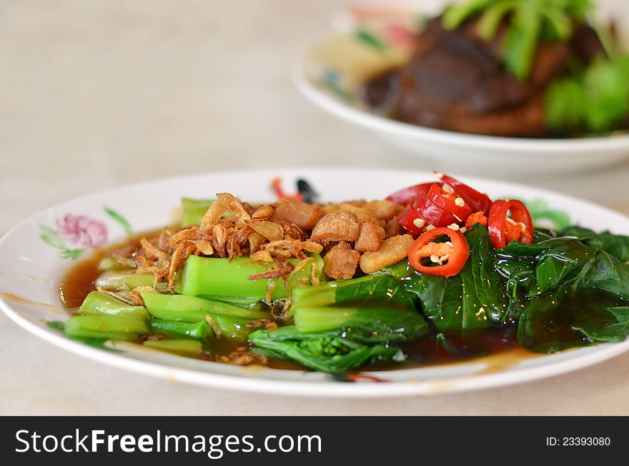 Stir Fried Chinese Kale With Oyster Sauce
