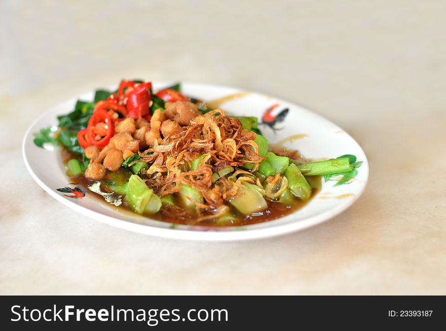 Stir Fried Chinese Kale With Oyster Sauce
