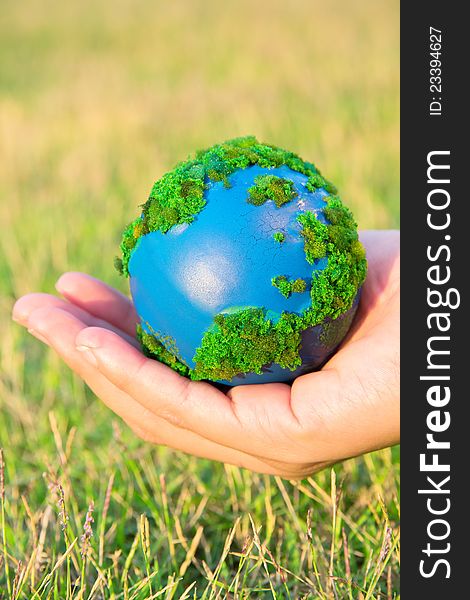 Earth in Hand,Concept Save green planet.