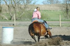 Barrel Racing Royalty Free Stock Photography Barrel Racing Royalty Free Stock Photography