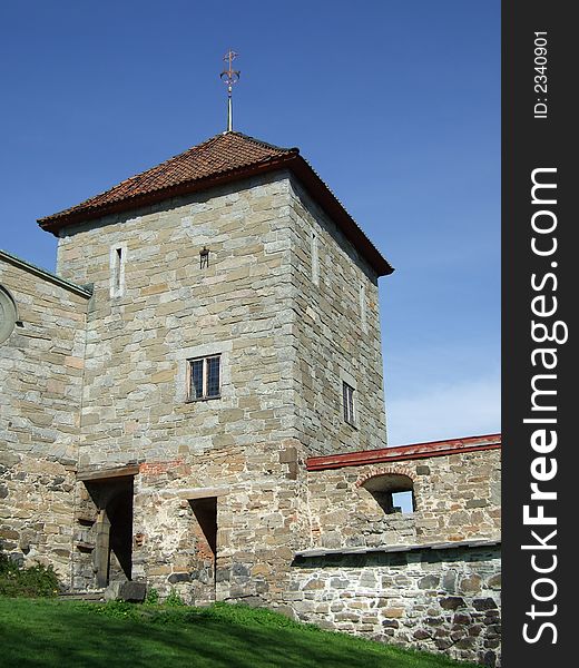 Tower at Akershus fortress in Oslo, Norway.
