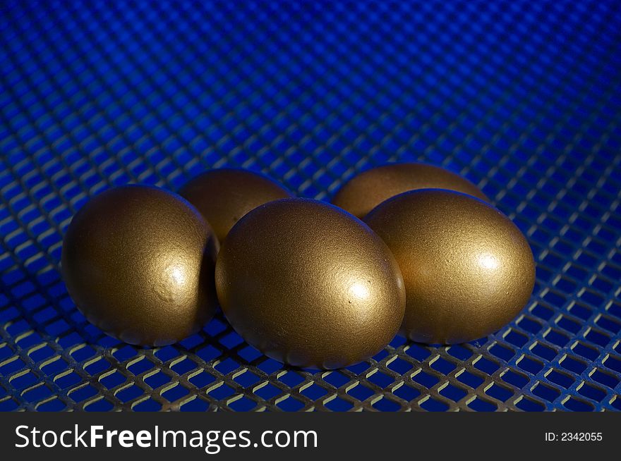 Gold business egg like bank