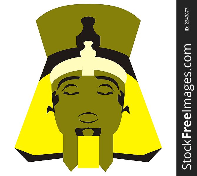 Art illustration: ancient egyptian face